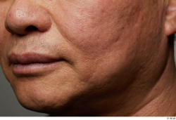 Mouth Nose Cheek Skin Man Asian Slim Wrinkles Studio photo references